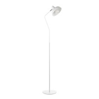 Lumisource LS-DARBYFL W Darby Contemporary Floor Lamp in White Metal